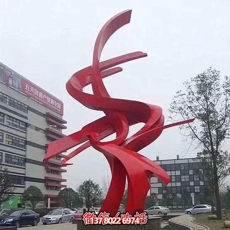 紅色不銹鋼鳳凰雕塑藝術(shù)與造型完美結合