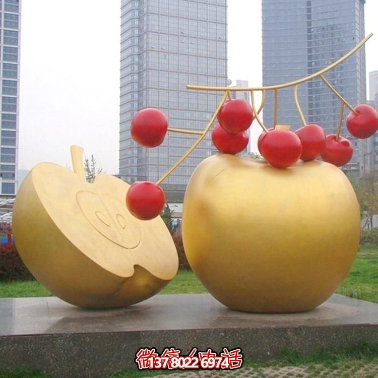 大型創(chuàng  )意不銹鋼水果景觀(guān)雕塑