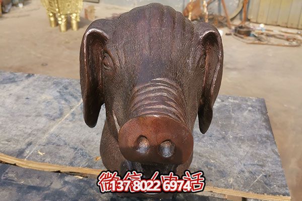 室外豬頭石雕雕塑，添加歡樂(lè )氣氛