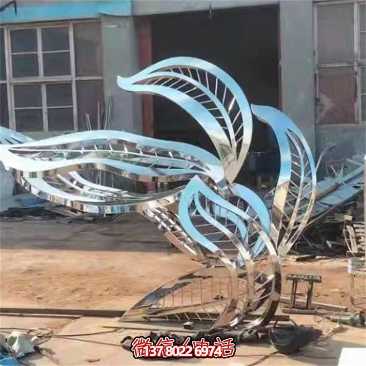 雕塑樹(shù)葉不銹鋼裝飾鏤空廣場(chǎng)小區