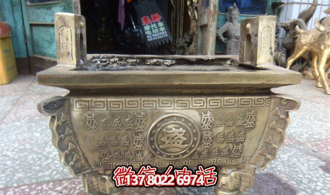 不銹鋼噴金烤漆創(chuàng  )意香爐寺廟鼎雕塑