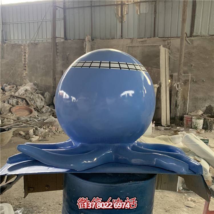 游樂(lè )園玻璃鋼卡通海洋動(dòng)物章魚(yú)小品雕塑