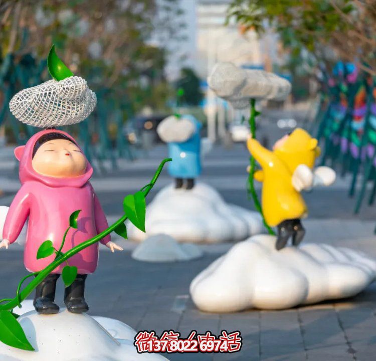 創(chuàng  )意幼兒園玻璃鋼可愛(ài)的卡通人物擺件