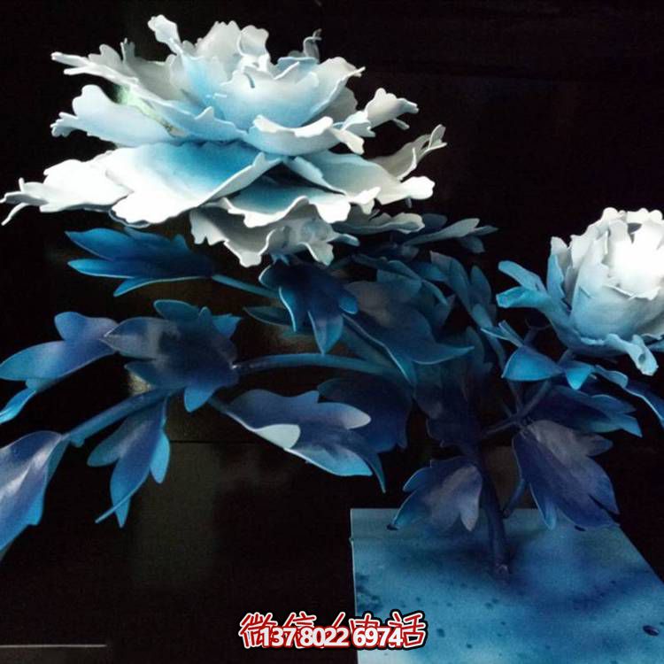 不銹鋼創(chuàng  )意彩繪園林仿真花朵擺件