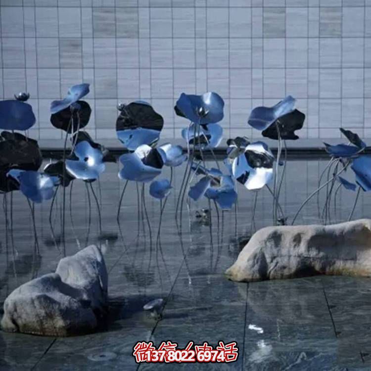 公園創(chuàng  )意不銹鋼花朵雕塑擺件