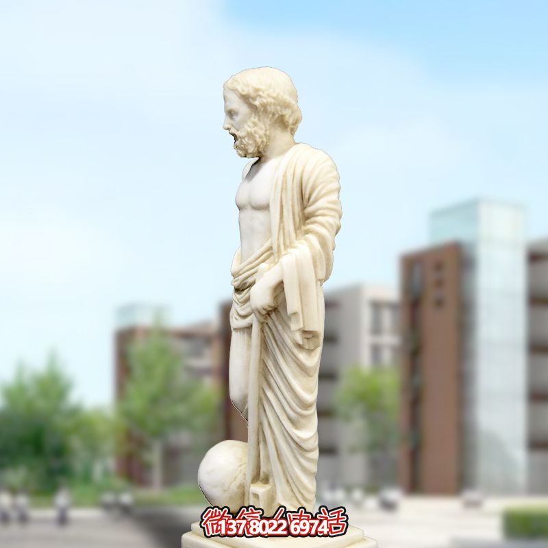 校園漢白玉石雕名人著(zhù)名物理學(xué)家阿基米德雕塑 校園漢白玉石雕名人著(zhù)名物理學(xué)家阿基米德雕塑