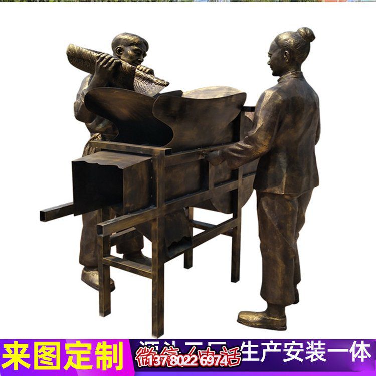 農耕系列人物雕塑農民勞動(dòng)雕塑擺件鄉土風(fēng)情系列雕塑