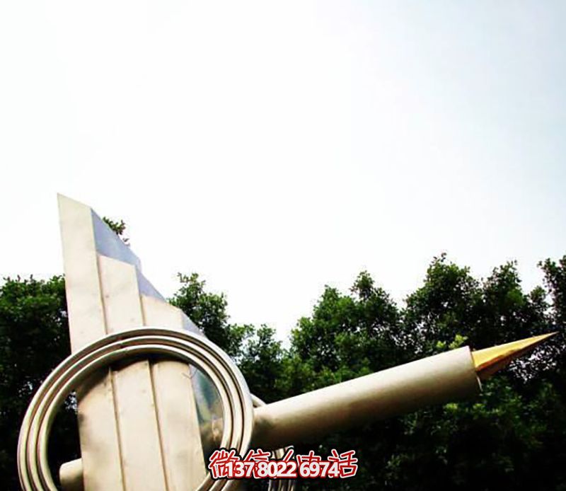 公園學(xué)校創(chuàng  )意不銹鋼噴金烤漆創(chuàng  )意鋼筆雕塑