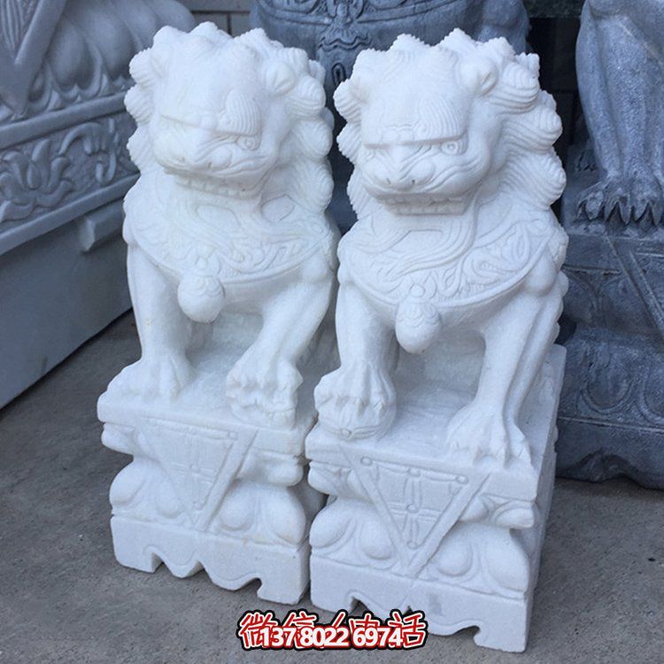 獅子雕塑，戶(hù)外園林庭院門(mén)口擺放鎮宅獅子
