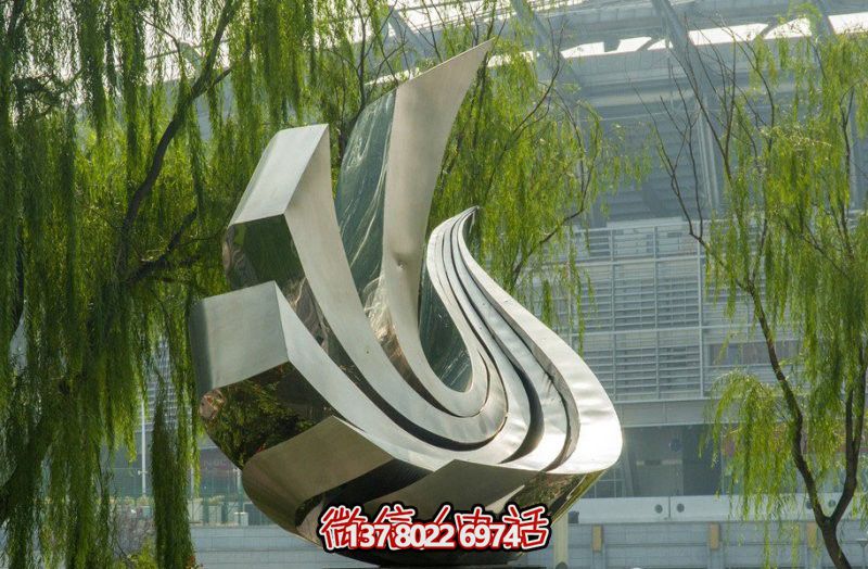 大廈抽象不銹鋼創(chuàng  )意個(gè)性鴿子雕塑