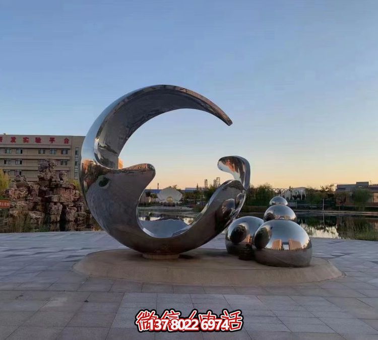 公園擺放不銹鋼創(chuàng  )意抽象藝術(shù)景觀(guān)雕塑