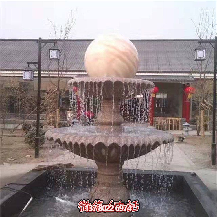 園林流水擺件風(fēng)水球噴泉雕塑