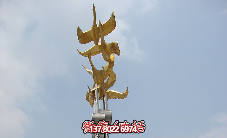 城市不銹鋼夢(mèng)想創(chuàng )意大雁雕塑 城市不銹鋼夢(mèng)想創(chuàng )意大雁雕塑