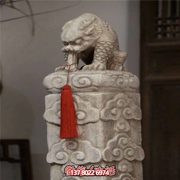 園林酒店會(huì )所栓馬柱裝飾擺件