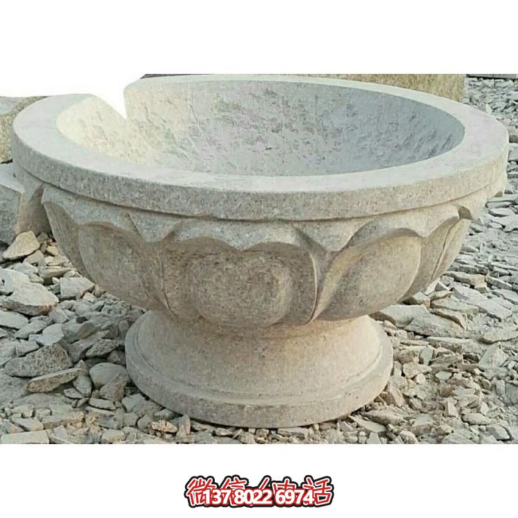 大理石石雕庭院戶(hù)外園林景觀(guān)花盆花缽雕塑