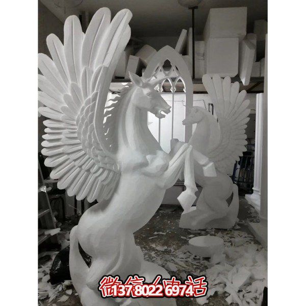 泡沫雕刻歐式飛馬小區廣場(chǎng)景觀(guān)雕塑