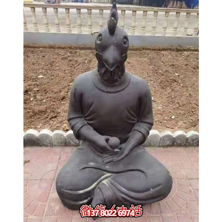 玻璃鋼仿銅園林和創(chuàng  )意人身獸面雞