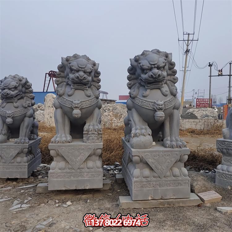 庭院門(mén)口鎮宅招財獅子雕塑
