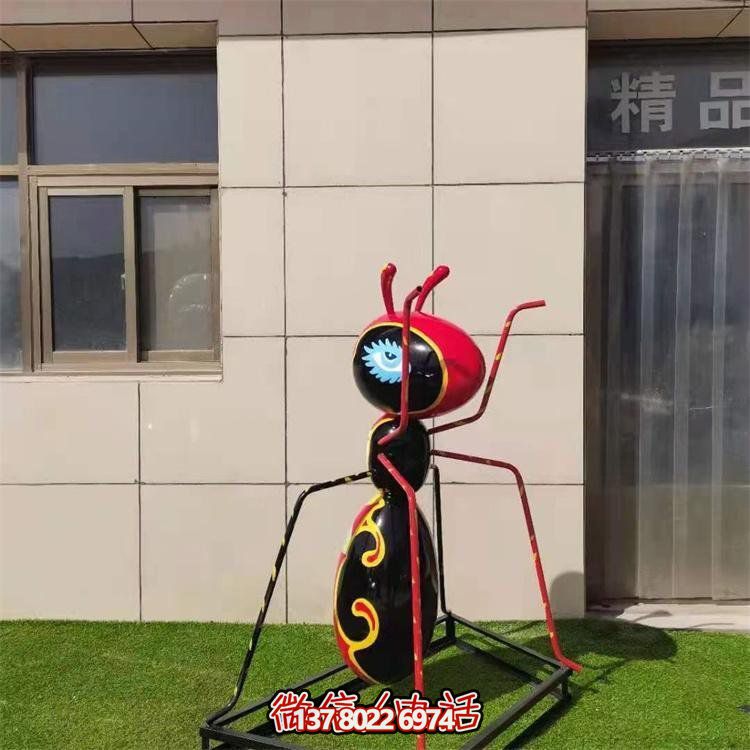 不銹鋼彩繪創(chuàng  )意螞蟻景觀(guān)戶(hù)外公園擺件