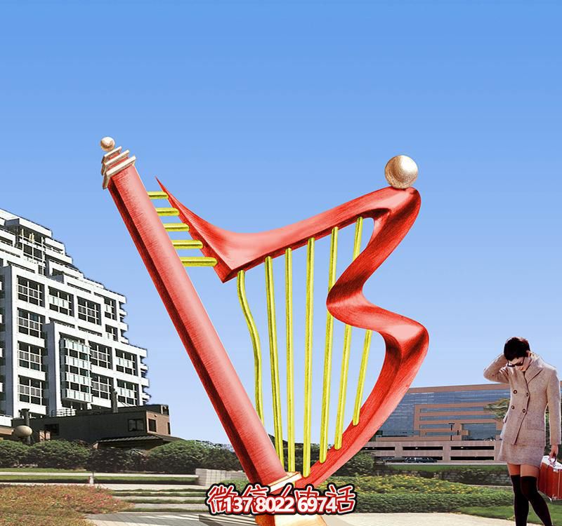 戶(hù)外園林抽象不銹鋼裝飾擺件琴雕塑 戶(hù)外園林抽象不銹鋼裝飾擺件琴雕塑