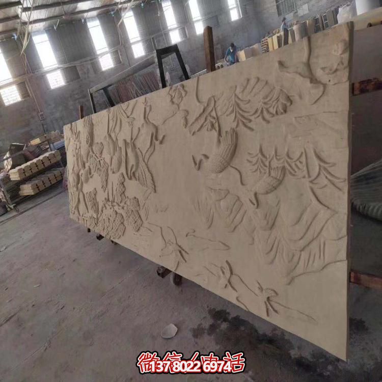 酒店室內裝飾玻璃鋼仿砂巖浮雕立體壁畫(huà)