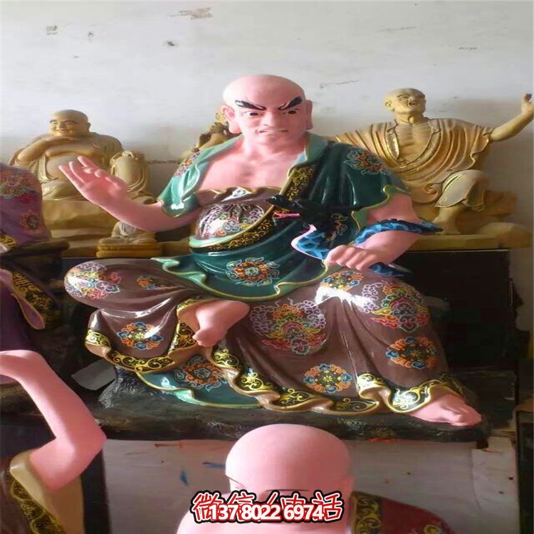 玻璃鋼彩繪大型景觀(guān)玻璃鋼十八羅漢雕塑 玻璃鋼彩繪大型景觀(guān)玻璃鋼十八羅漢雕塑