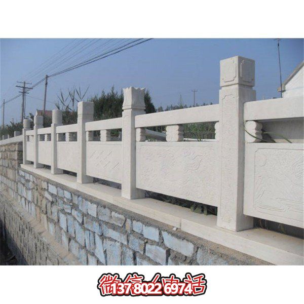 戶(hù)外河道大理石石雕景觀(guān)欄桿欄板雕塑
