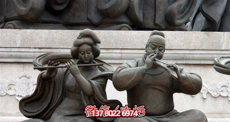公園吹奏樂(lè )器的唐代人物銅雕吹奏雕塑 公園吹奏樂(lè )器的唐代人物銅雕吹奏雕塑