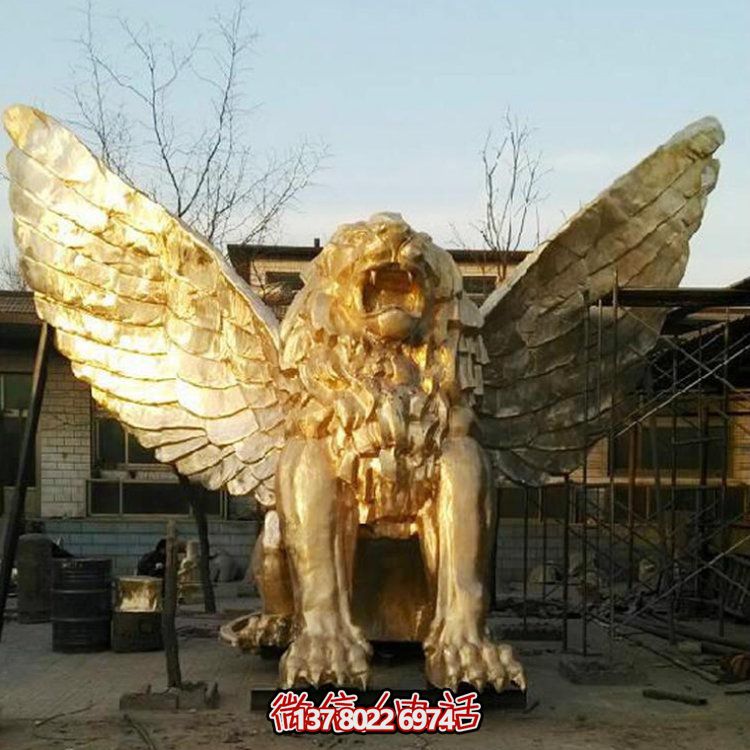 戶(hù)外廣場(chǎng)大型噴漆銅雕獅子別墅園林景觀(guān)