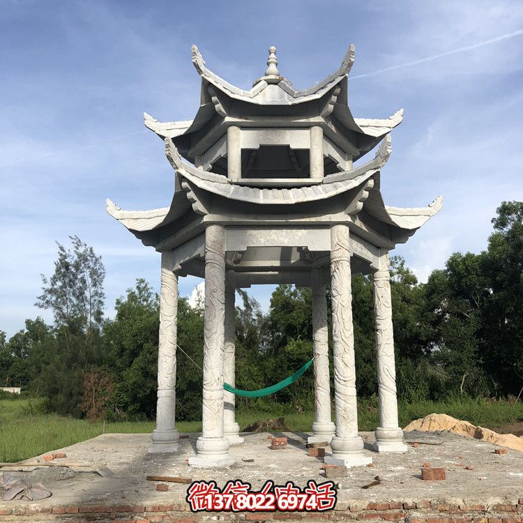小區村莊戶(hù)外休息雙層青石涼亭 小區村莊戶(hù)外休息雙層青石涼亭