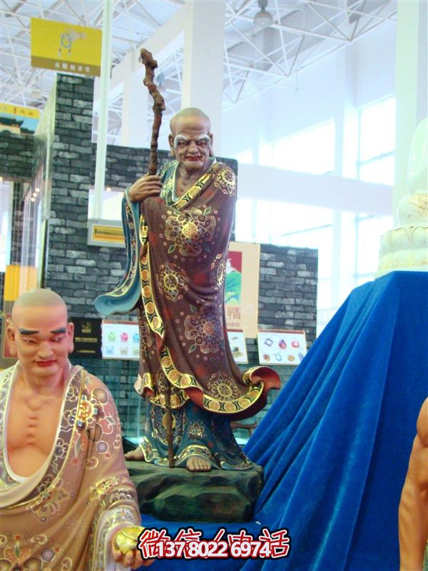 寺廟廣場(chǎng)大型景觀(guān)玻璃鋼彩繪十八羅漢雕塑 寺廟廣場(chǎng)大型景觀(guān)玻璃鋼彩繪十八羅漢雕塑