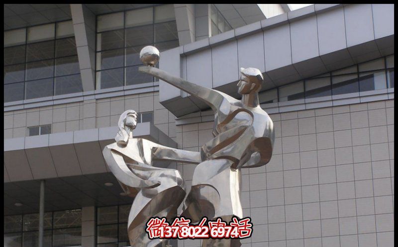小區不銹鋼抽象情侶打籃球人物景觀(guān)雕塑 小區不銹鋼抽象情侶打籃球人物景觀(guān)雕塑