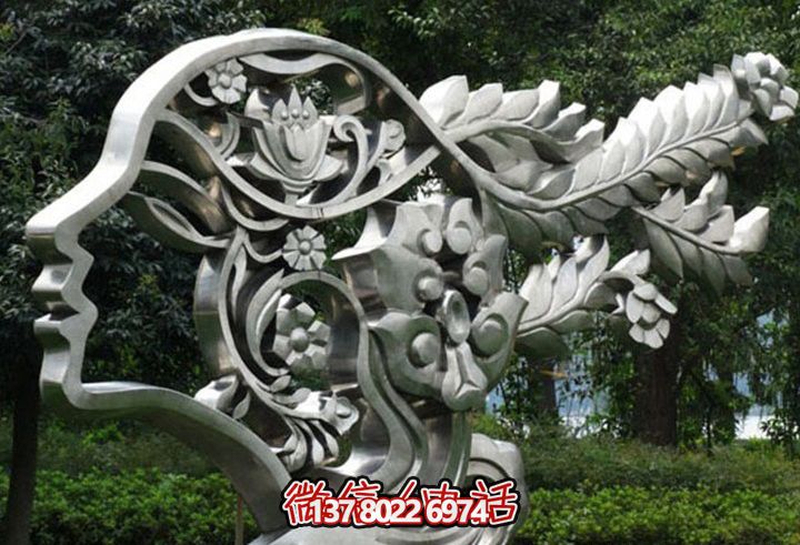 戶(hù)外不銹鋼抽象輪廓美女雕塑 戶(hù)外不銹鋼抽象輪廓美女雕塑