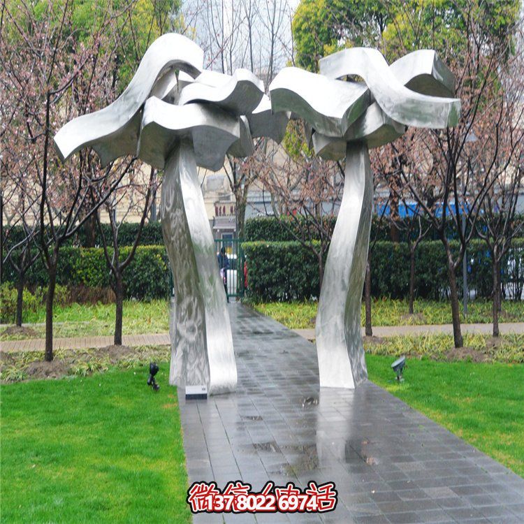 園林廣場(chǎng)不銹鋼抽象景觀(guān)擺件