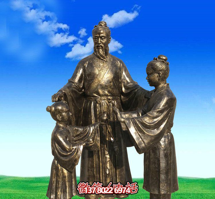 公園銅雕人物景觀(guān)孔融讓梨雕塑 公園銅雕人物景觀(guān)孔融讓梨雕塑