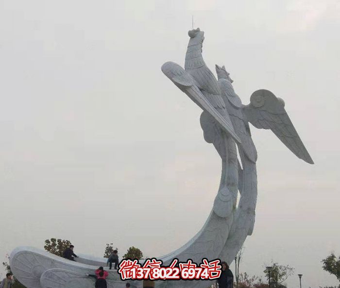 景區創(chuàng )意不銹鋼兩只飛翔的鳳凰雕塑 景區創(chuàng )意不銹鋼兩只飛翔的鳳凰雕塑
