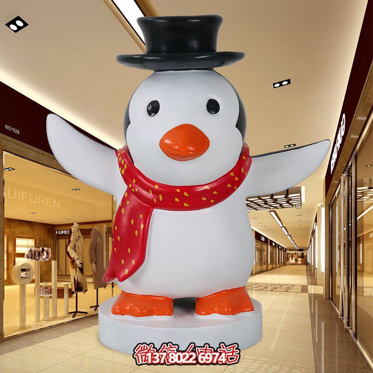 商場(chǎng)游樂(lè )場(chǎng)玻璃鋼卡通雪人雕塑