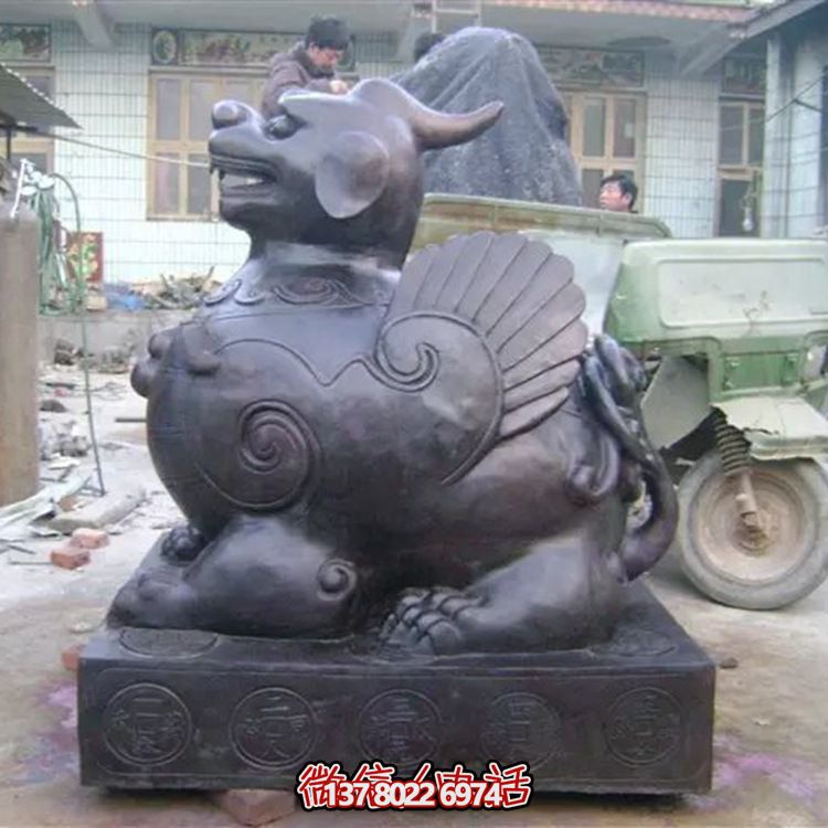景區創(chuàng )意抽象青銅麒麟雕塑 景區創(chuàng )意抽象青銅麒麟雕塑