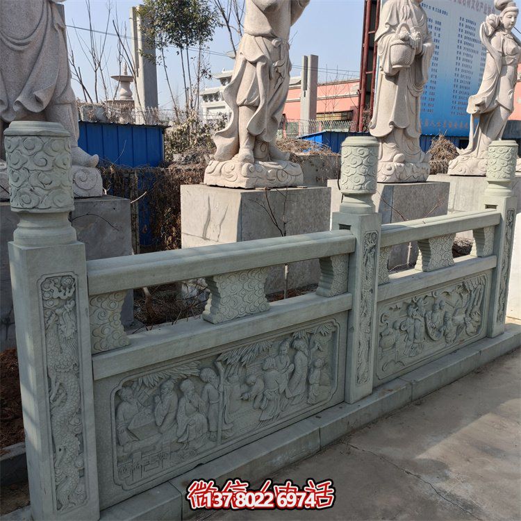 大理石石雕戶(hù)外園林景觀(guān)欄桿欄板雕塑