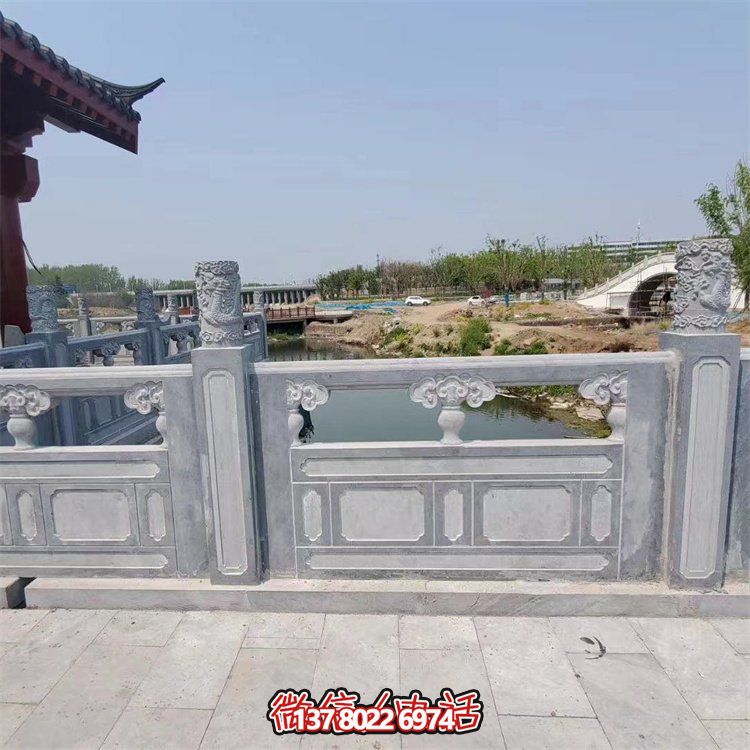戶(hù)外河道大理石石雕園林景觀(guān)欄桿欄板雕塑