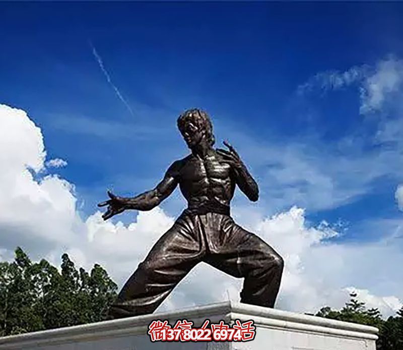 廣場(chǎng)景區銅雕功夫明星李小龍雕塑 廣場(chǎng)景區銅雕功夫明星李小龍雕塑