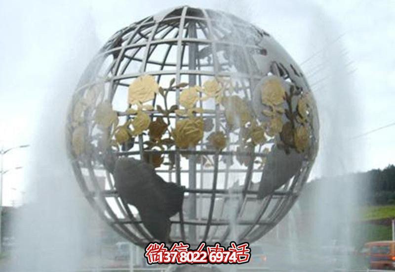 室內裝飾不銹鋼創(chuàng )意鏤空鏡面地球儀雕塑 室內裝飾不銹鋼創(chuàng )意鏤空鏡面地球儀雕塑