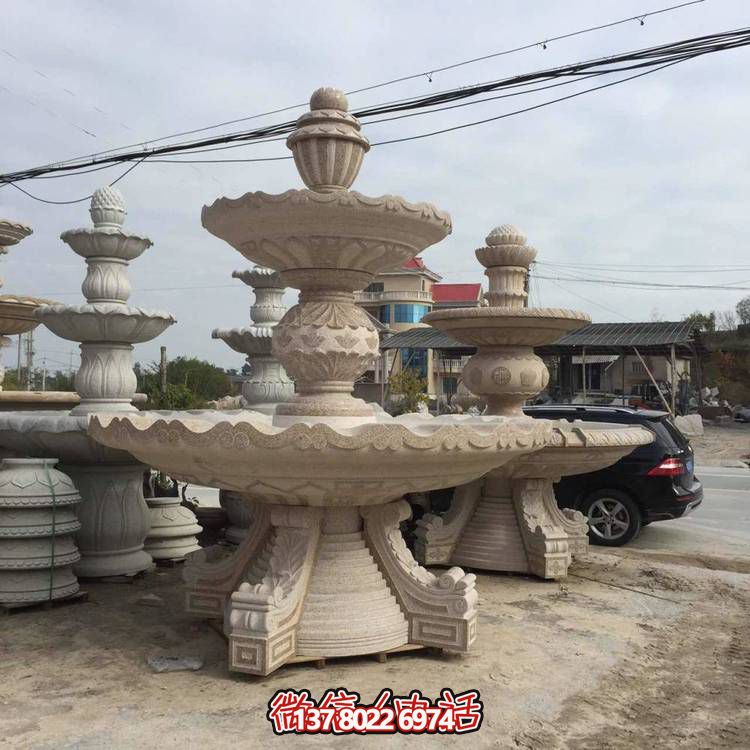 太陽(yáng)能流水室外園林景觀(guān)大型噴水池水景雕塑