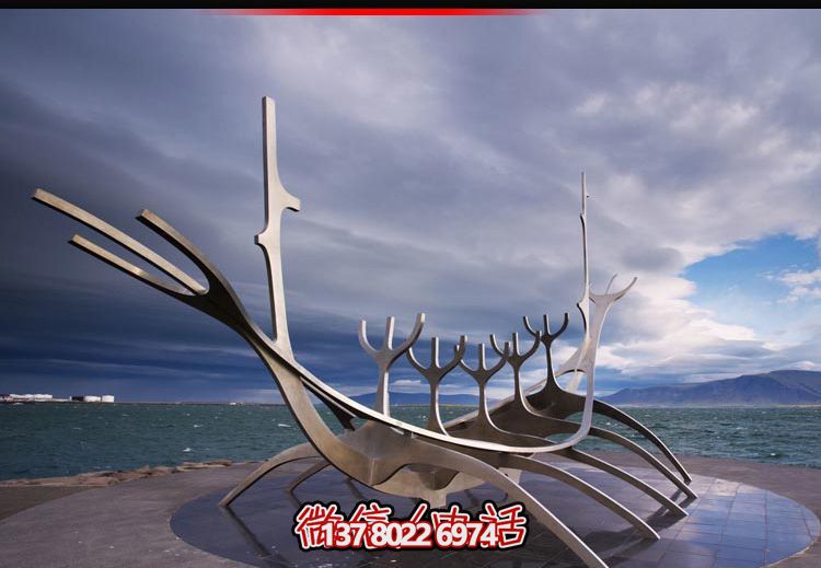 海邊廣場(chǎng)抽象不銹鋼樹(shù)枝景觀(guān)雕塑