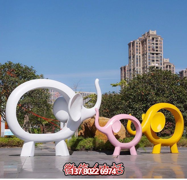 網(wǎng)紅不銹鋼大象景觀(guān)雕塑：城市中的亮眼存在